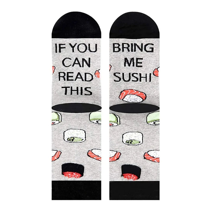 If You Can Read This' Novelty Socks - Funny Tacos Sushi Popcorn - Unique Gifts & Stockings-Green-