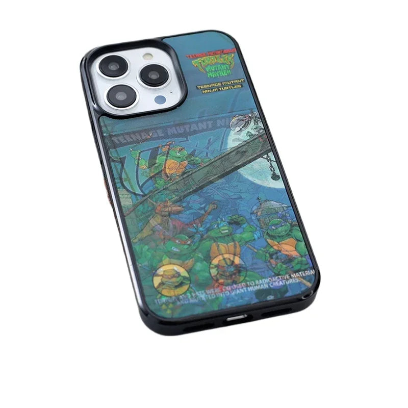 Teenage Mutant Ninja Turtles TMNT Case for iPhone 15 14 13 Pro Max - Laser Gradient Frosted, Cartoon Phone Case-TMNT-1-For Iphone 15 ProMax-