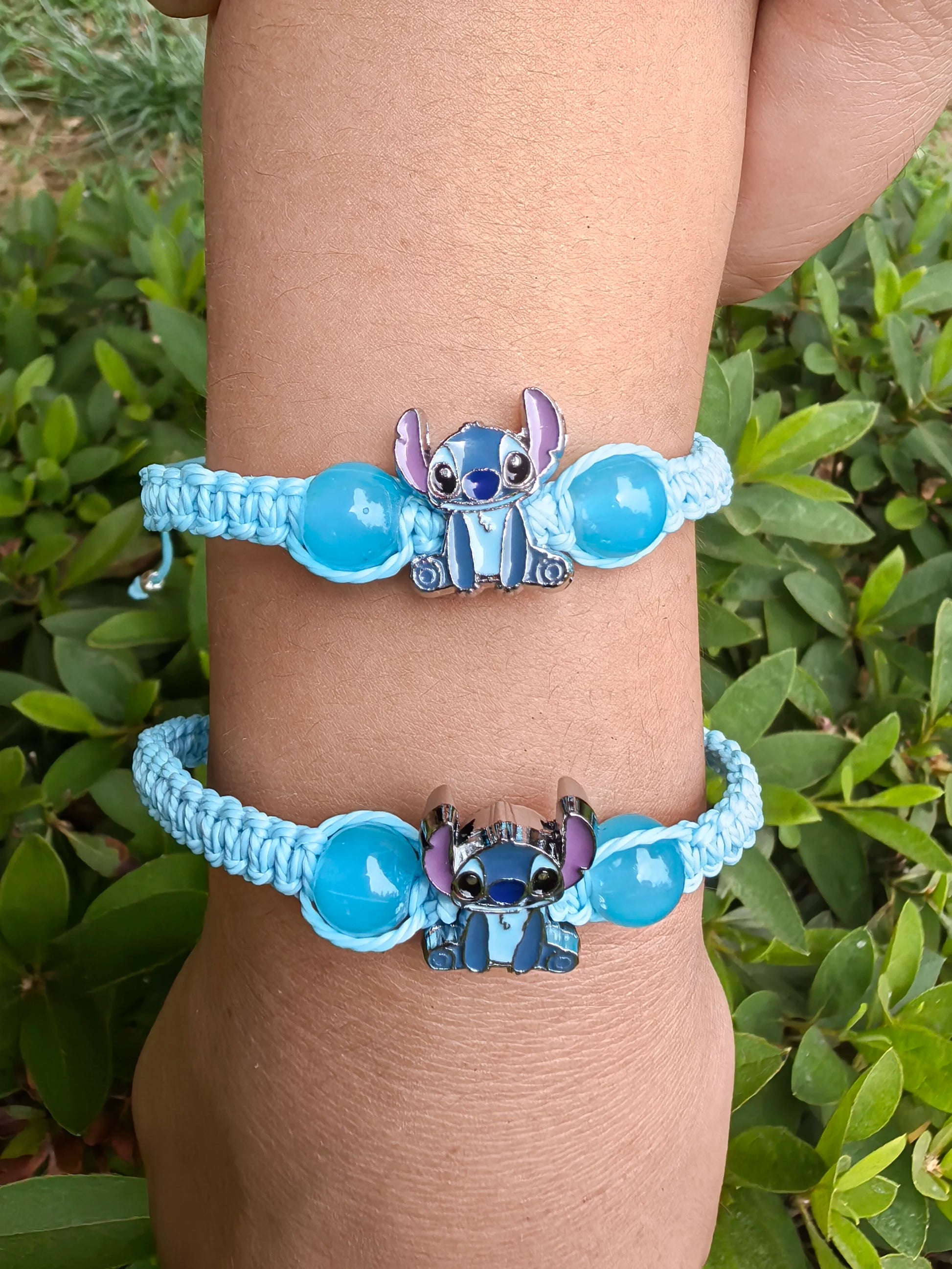 Stitch Cartoon Wristband Bracelet - Lilo & Stitch Anime Jewelry Gift for Girls Boys Kids-