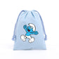 Anime Smurfs Kids Drawstring Bag - Cute Cartoon Print Sports Sack for Parties, Outdoor Gifts, Retro Hand Pouch-LJL 92-20x30cm-