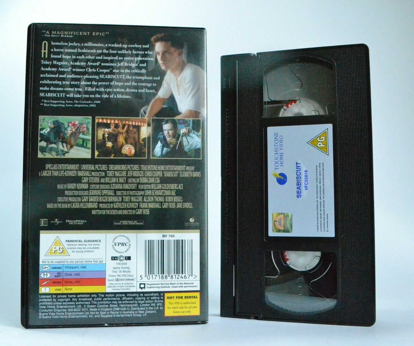 Seabiscut: Based On L.Hillenbrand Book - (2003) Equestrian Sports Film - Pal VHS-