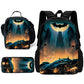 Child Superhero Batmans School Backpack with Lunch Bags ,Pencil Bags ,School Bags for Boys Girls Best Gift-TZ-212X22A5-