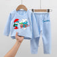 Anime Smurfs Kids Pajama Set - Long Sleeve Thicken Sleepwear Tops Pants, Cartoon Nightwear Retro Movie Gift-LJL 10-LJL 98-130-