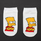 Novelty Simpsons Socks - Happy Cotton Style - Fun and Fashionable Gift for Women or Teens Retro Cartoon Lovers-3-one size-