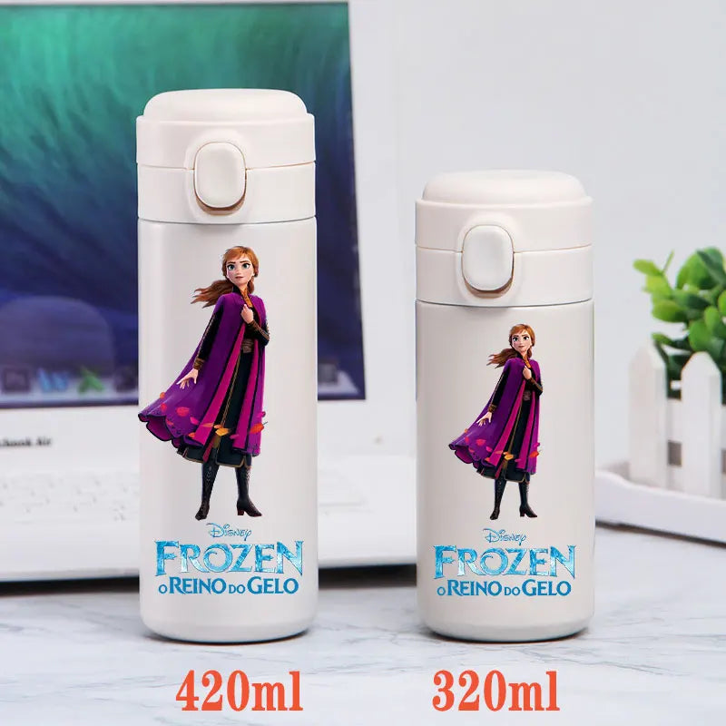 Disney Princess Thermal Bottle - 320ML/420ML Stainless Steel Outdoor Sports Water Cup Featuring Frozen Characters-GZ-B25-320ML-