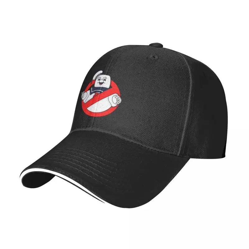 Y2K Marshmallow Mariner Ghostbusters Baseball Cap - Casual Sun Hat for Beach Camping-Black-One Size-