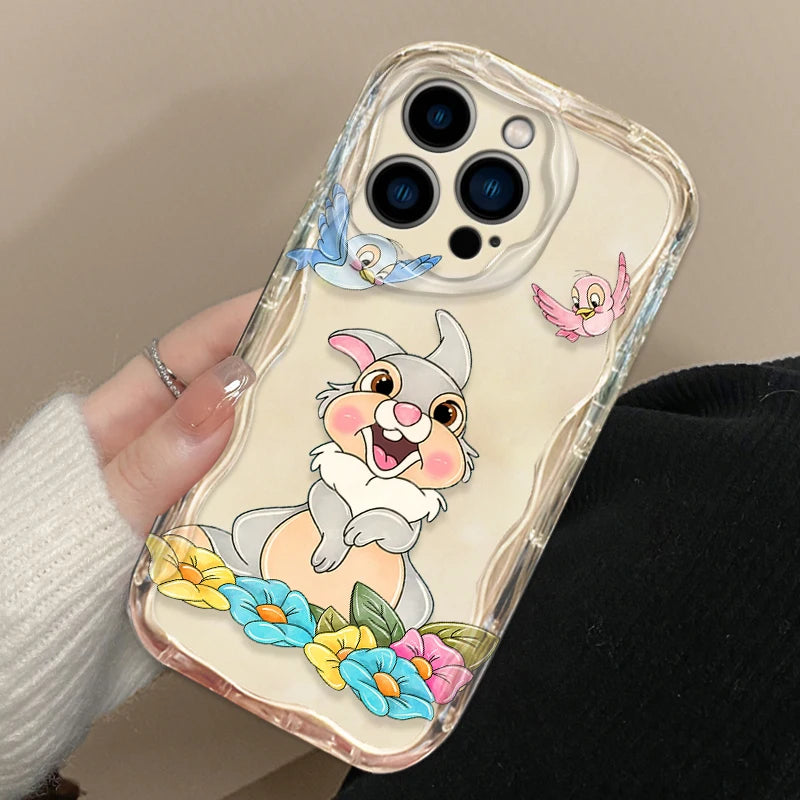 Bambi Thumper Friend Phone Case for iPhone 15 14 13 12 11 - Wave Oil Cover-A38Wtou02-iPhone 14 Pro-