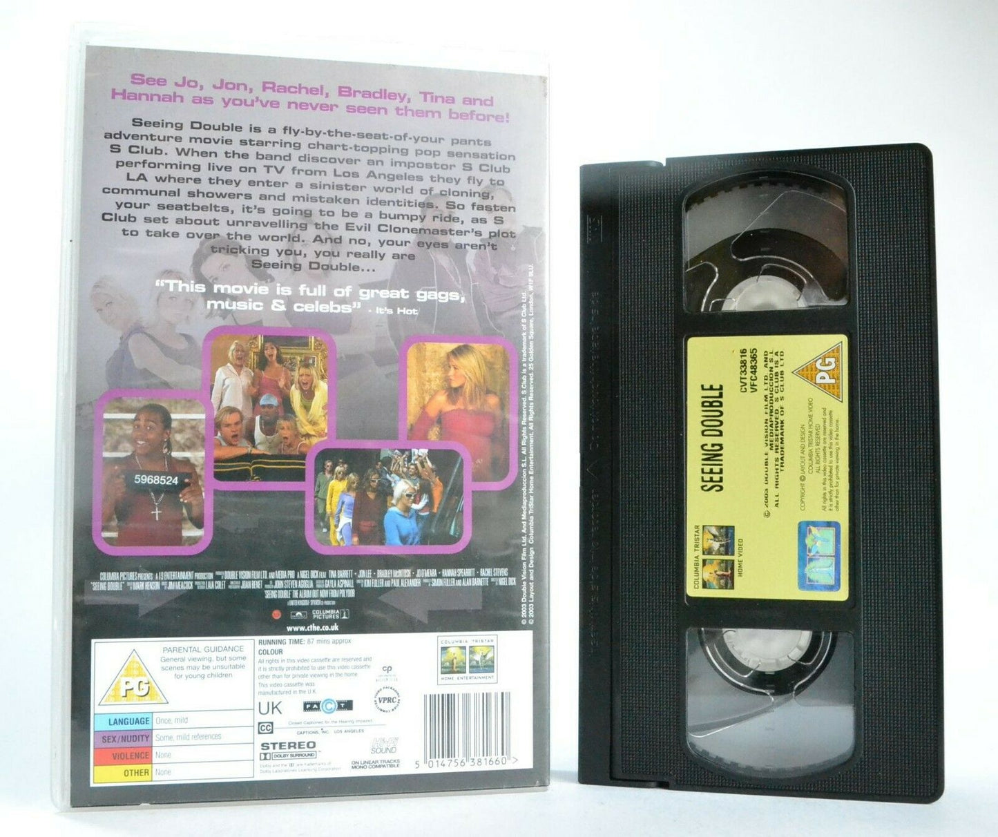 Seeing Double (2003): British Musical Comedy - Large Box - S Club 7 - Pal VHS-