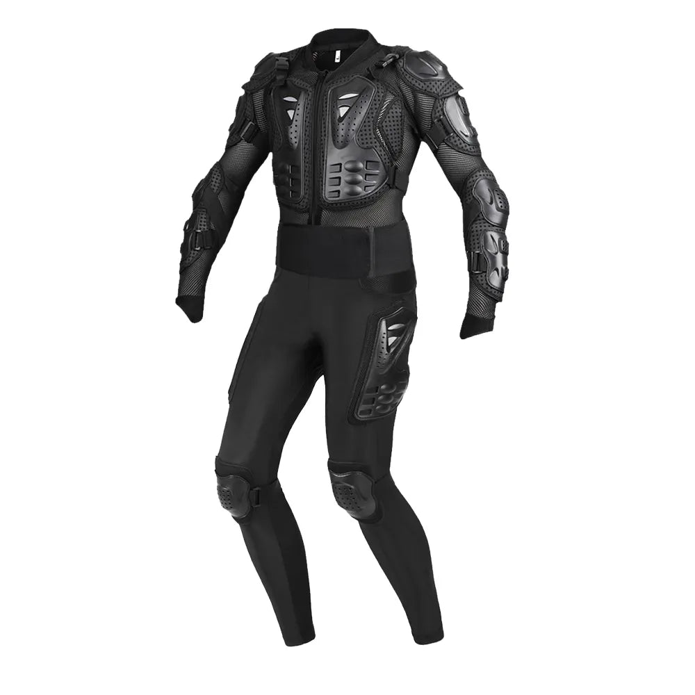 Movie Stunt Practice Jacket Armor Gear - Chest Back Support for Racing Motocross Skiing and Practicing Daring Stunts - Ideal Protection-Black Armor suit-S-