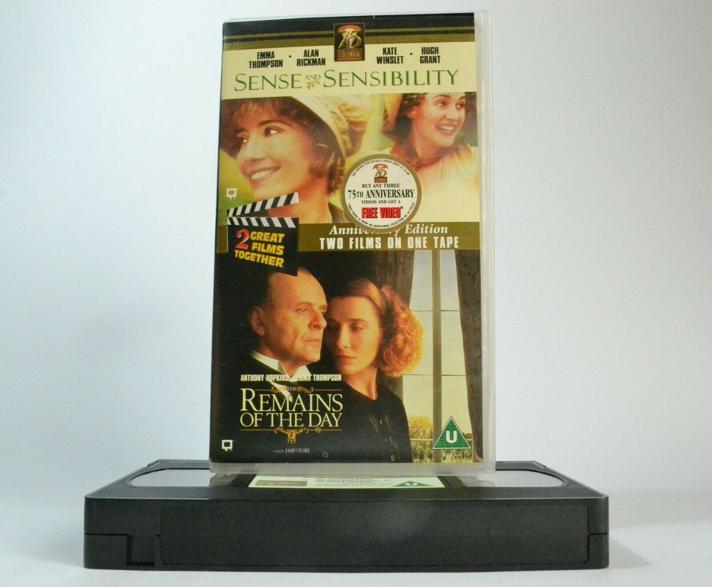 Sense And Sensibility / Remains Of The Day; [Double] Drama - Alan Rickman - VHS-