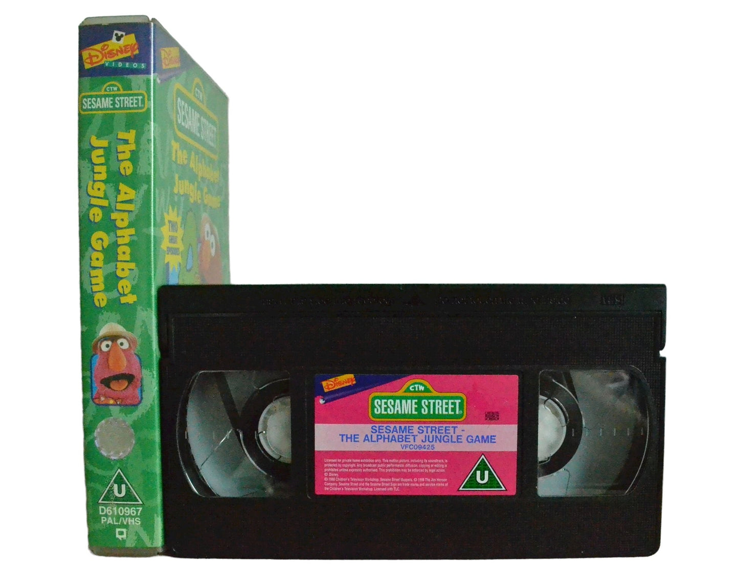 Sesame Street The Alphabet Jungle Game - Disney Video - Childrens - Pal VHS-