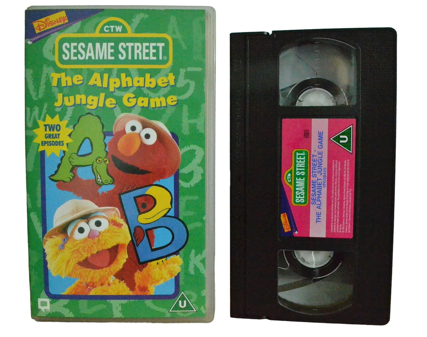 Sesame Street The Alphabet Jungle Game - Disney Video - Childrens - Pal VHS-