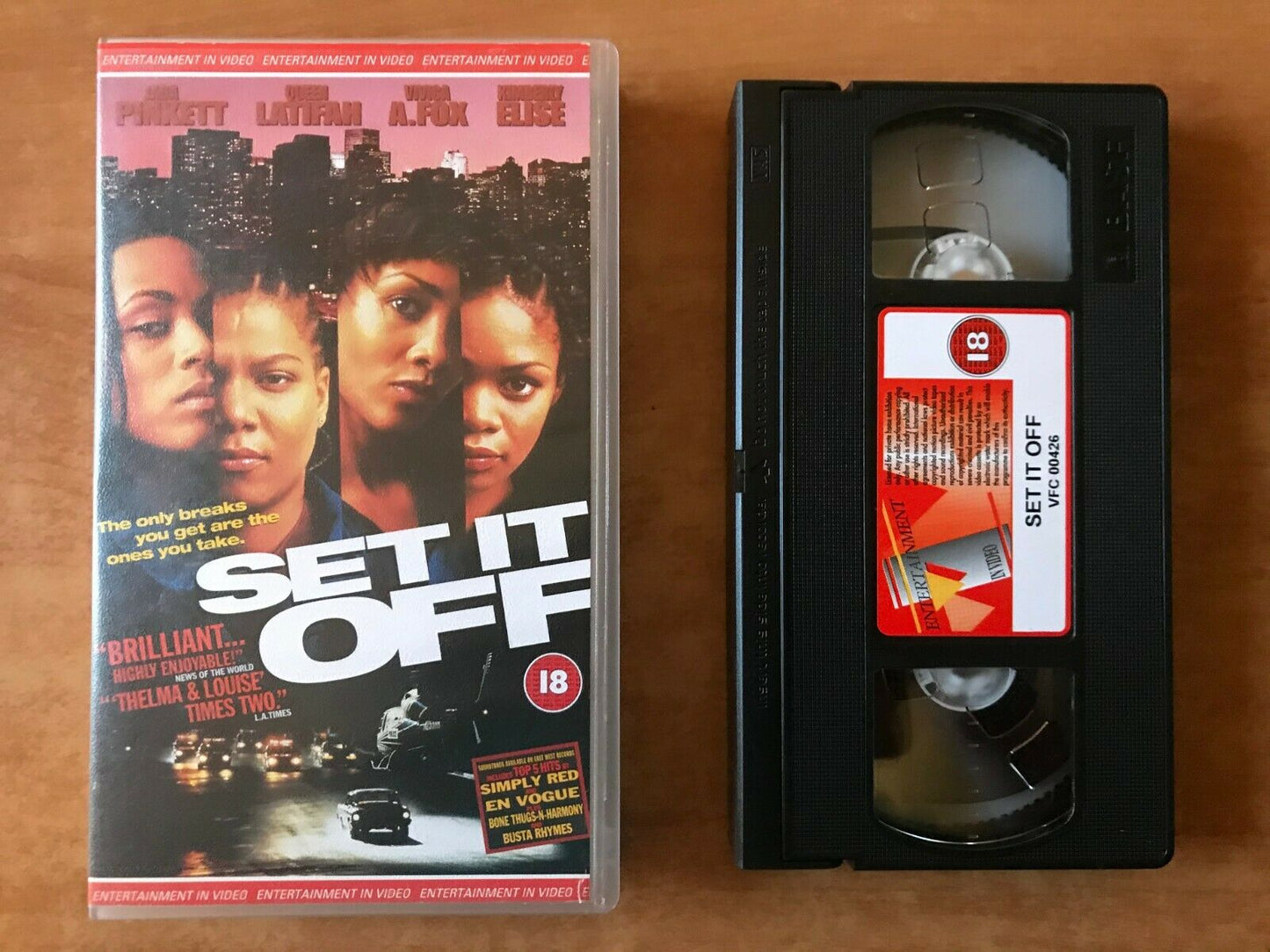 Set It Off (1996): L.A. Action - Drama - Jada Pinkett / Queen Latifah - Pal VHS-