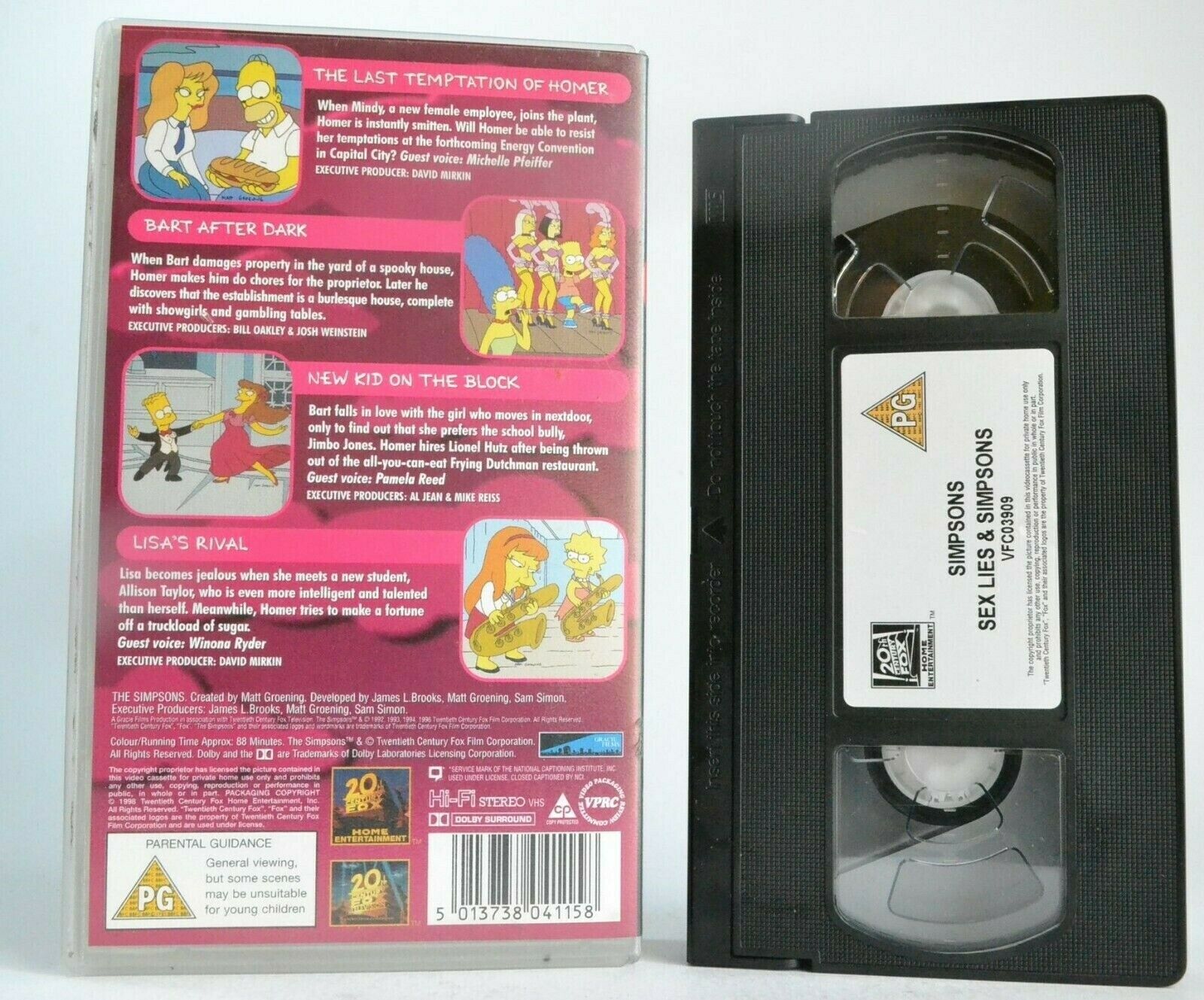 Sex, Lies & The Simpsons: Bart After Dark - Matt Groening - Animated - Pal VHS-