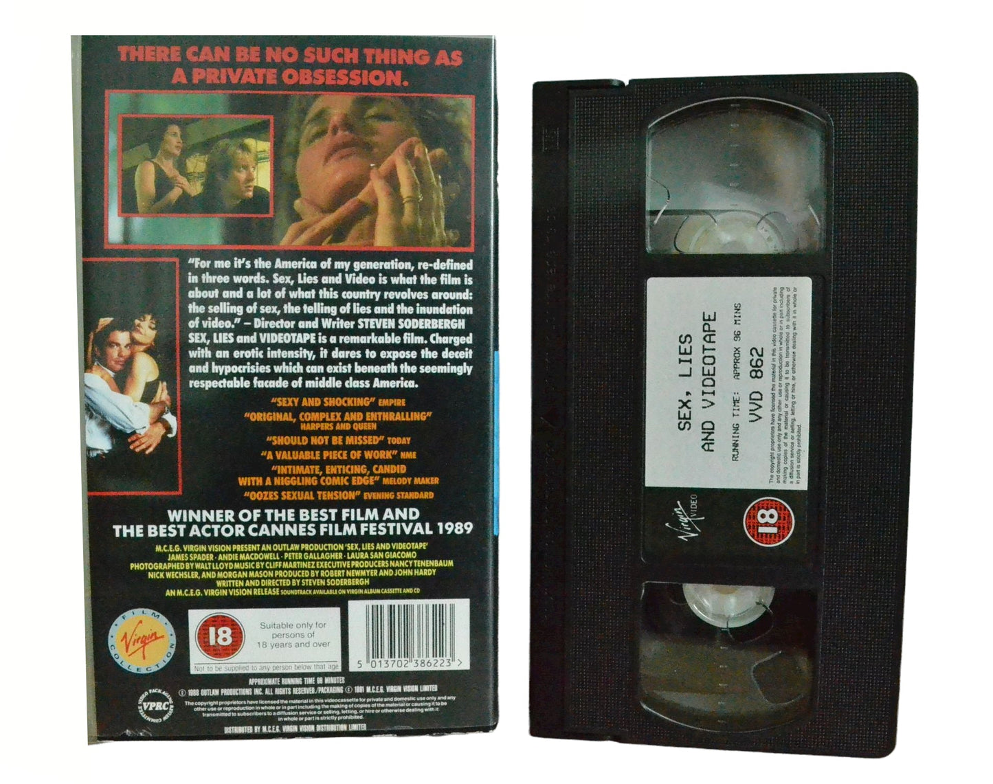 Sex, Lies and Videotape - Barry Watson - Virgin Video - Vintage - Pal VHS-