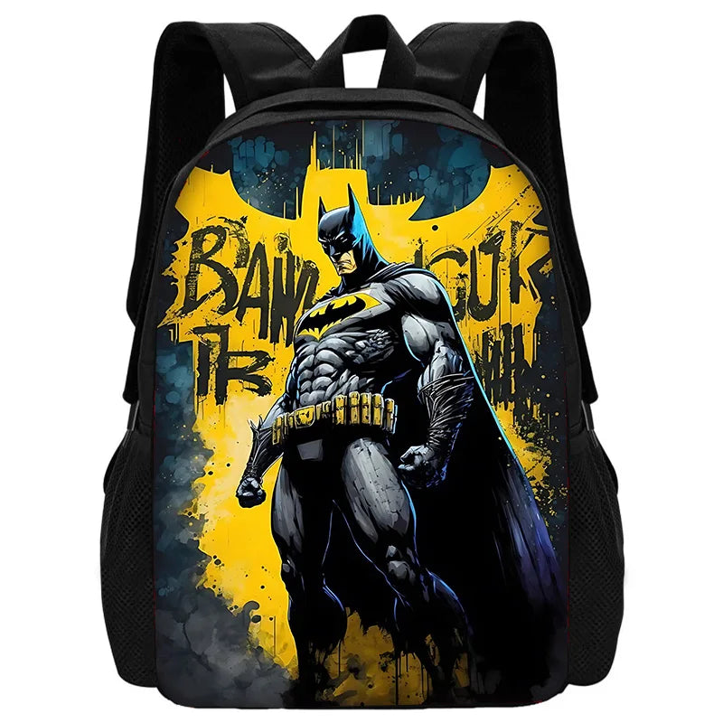 Super Hero B-BatmanS LOGO Child School Backpack With Shoulder Bag Pencil Bags School Bags for Boys Girls Best Gift-BB-198BBHJJ9A3-