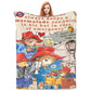 Paddington Brown Bear Drawing Blanket - Super Soft Street Trend Plush Throw Blanket Home Decor Camping Flannel Bedspread Bed Cover-