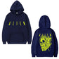 Alien Graphic Hoodie - Vintage Black Streetwear - Fleece Oversized Sweatshirt for Fans-Navy Blue-XL-