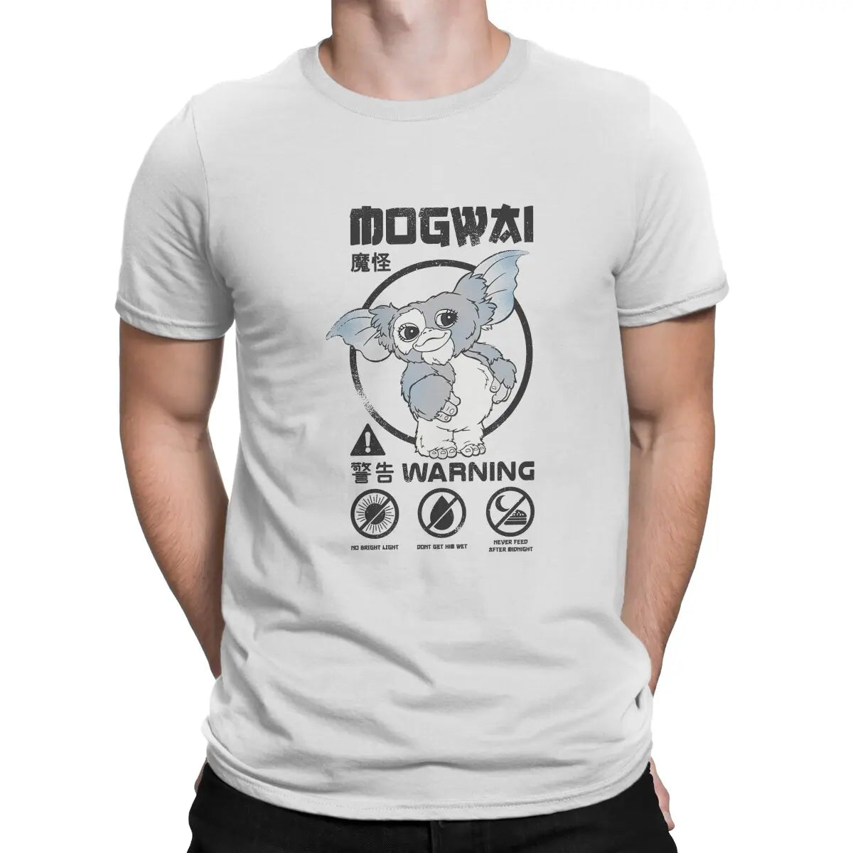 Gremlins Movies Mogwai - Rules TShirt Graphic - Men Tops Vintage - Homme Summer Polyester - Streetwear Harajuku T Shirt-White-3XL-