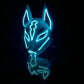 Hot Sale Halloween Glowing Face Mask - LED Fox Mask for Men and Women, Features Game Theme for Cosplay Party and Carnival Costume, Half Face Mask-