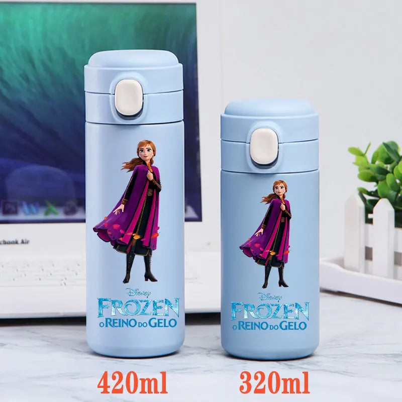 Disney Princess Thermal Bottle - 320ML/420ML Stainless Steel Outdoor Sports Water Cup Featuring Frozen Characters-GZ-L25-320ML-