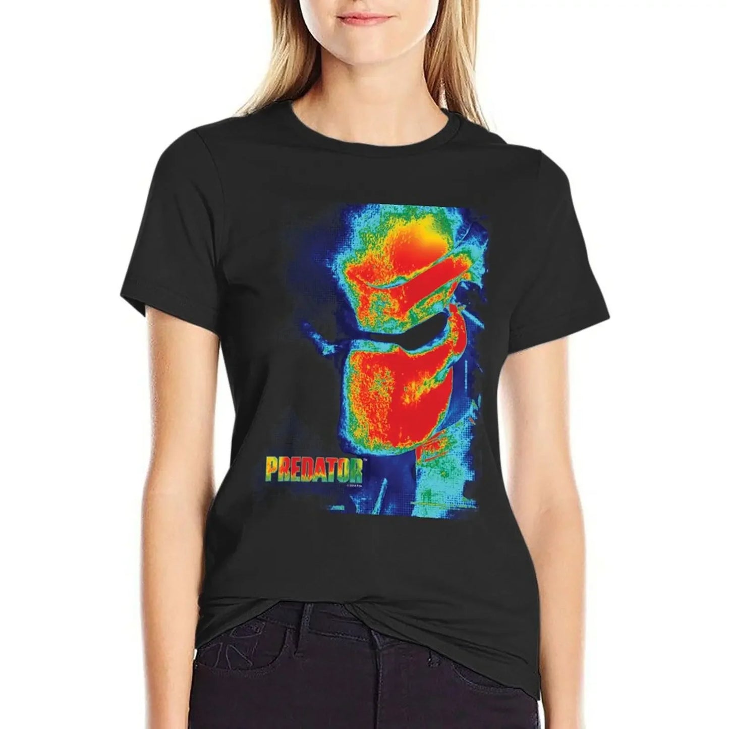 Predator T-Shirt - Thermal Vision Style - Aesthetic Vintage Top for Sci-Fi Fans-Black-S-