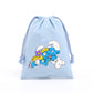 Anime Smurfs Kids Drawstring Bag - Cute Cartoon Print Sports Sack for Parties, Outdoor Gifts, Retro Hand Pouch-LJL 46-20x30cm-