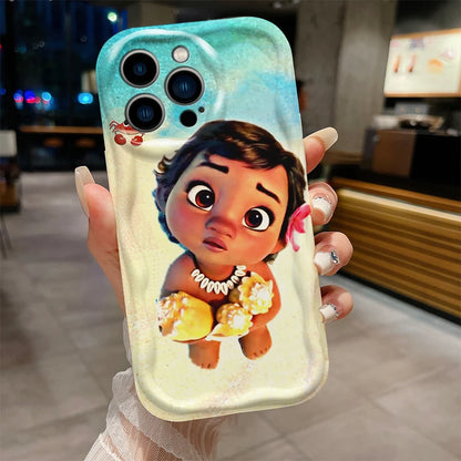 Cute Moana Cartoon Phone Case for iPhone 15 14 13 12 11 - Wave Oil Cover for Protection-A04Wbai04-iPhone 13 Pro-