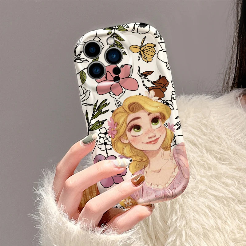 Disney Rapunzel Cute Phone Case for iPhone 15 14 13 12 11 - Wave Oil Funda Cover-iPhone 15 Pro Max-WA7102NYB-