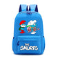 Smurfs Cartoon Kids School Backpack - Retro Laptop Rucksack, Teen Student Bag for Travel or Office Use, Anime Gift-LJL 10-LJL 33-D-44x29x12cm-