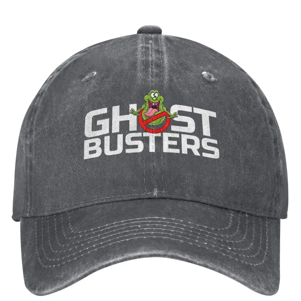 Classic Ghostbusters Denim Dad Hat - Distressed Unisex Baseball Cap for Running or Golf-DARK GRAY-One Size-