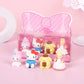 8Pcs/Set Sanrio Toys Kawaii Eraser Girls Student Office Kuromi Cinnamoroll My Melody Hello Kitty Figure Dolls For Children Gift-