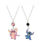 Lilo & Stitch Pendant Necklace - Cute Anime Jewelry Cartoon Angel Chain Collar Gift-