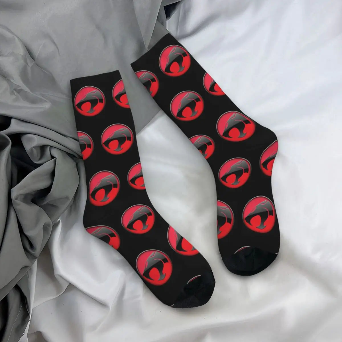 Thundercats Logo Socks - Classic Cartoon Mid-Tube - Cheetara Hi-Man Retro Gift-