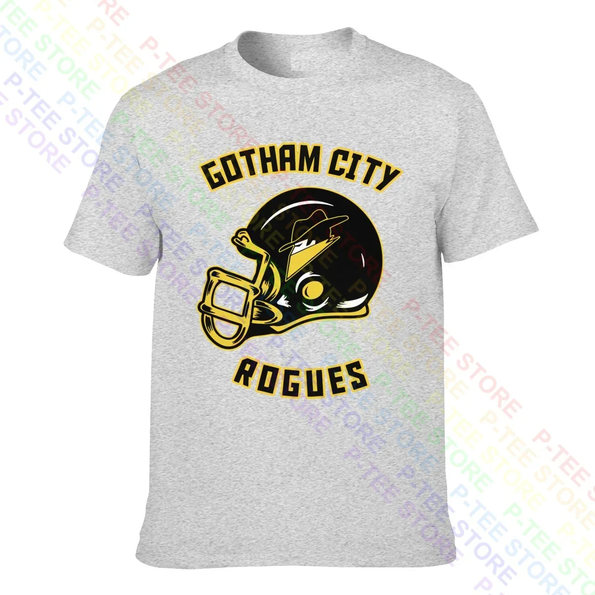 Gotham City Rogues Football Bat Man Movie Team Baddies T-shirt Tee Shirt Casual Hot Deals-Gray-S-