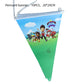 PAW Patrol Birthday Party Decoration Kids Toy Hat Gift - Aluminum Foil Balloon Disposable Tableware - New Banner Boy Event Supplies-Pennant - 1 combo-