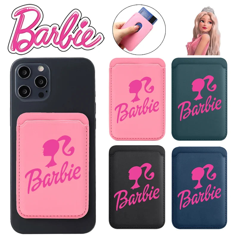 Barbie Kawaii Leather Wallet Case for iPhone 15 14 13 12 Pro Max - Magnetic Card Holder, Phone Bag Cover, Accessories Gift-