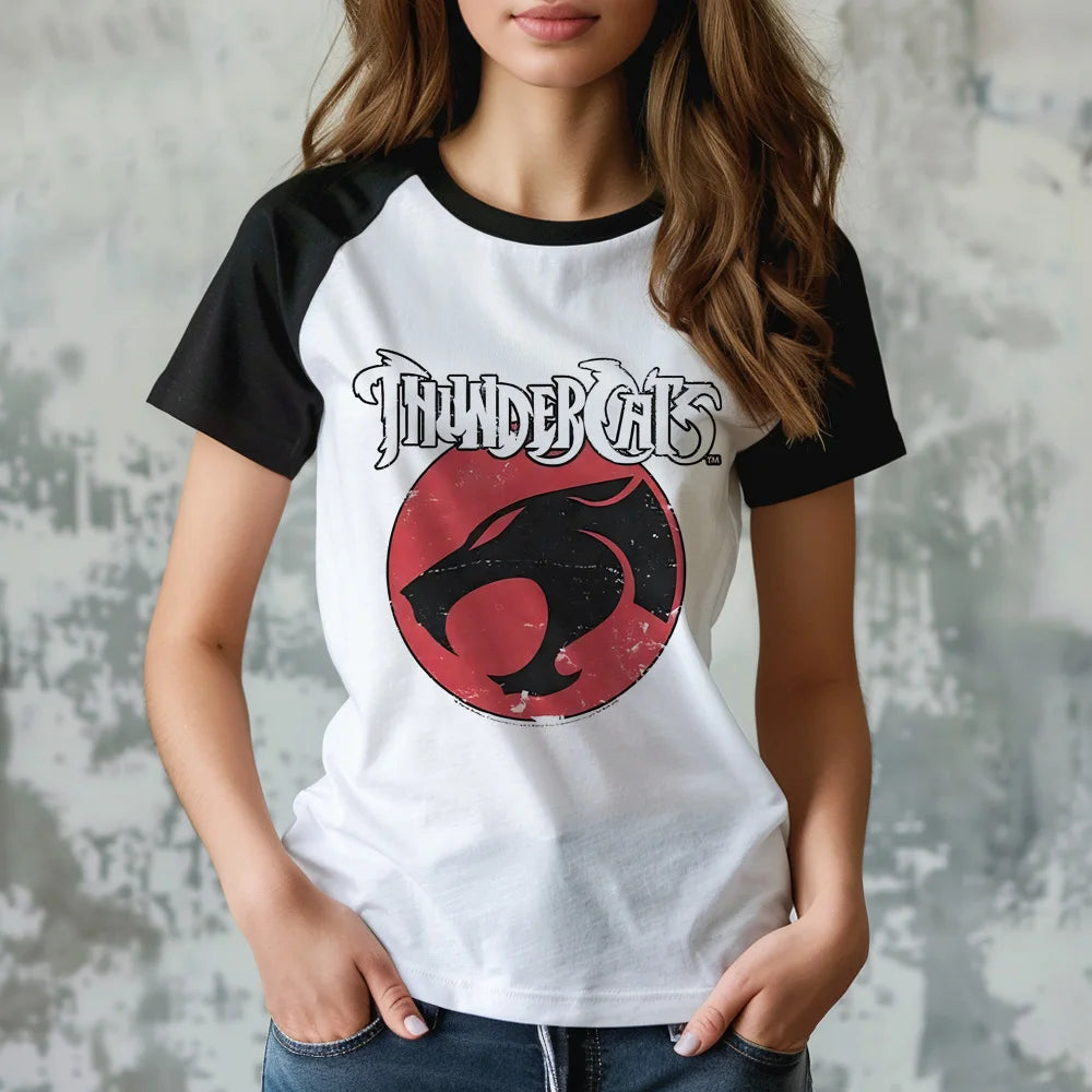 Anime Thundercats Women Tee - Retro Summer Top - Kids of the 80s Cartoon Shirt-17218-XL-