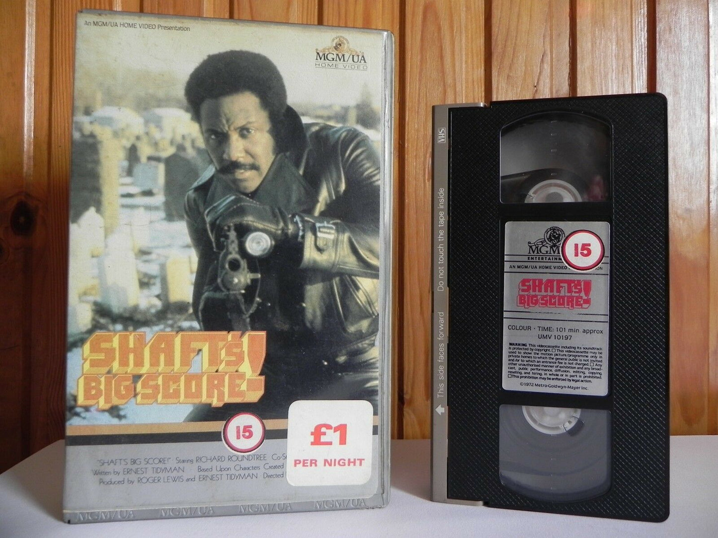 Shaft's Big Score - MGM/UA - Action - Roundtree - Pre-Cert - Large Box - VHS-