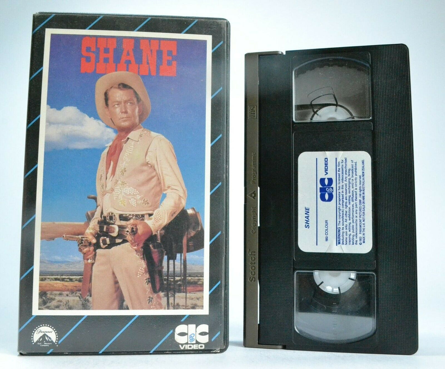 Shane - (1953) CIC Pre-Cert; [Jack Schaefer] - Western - Jack Palance - Pal VHS-