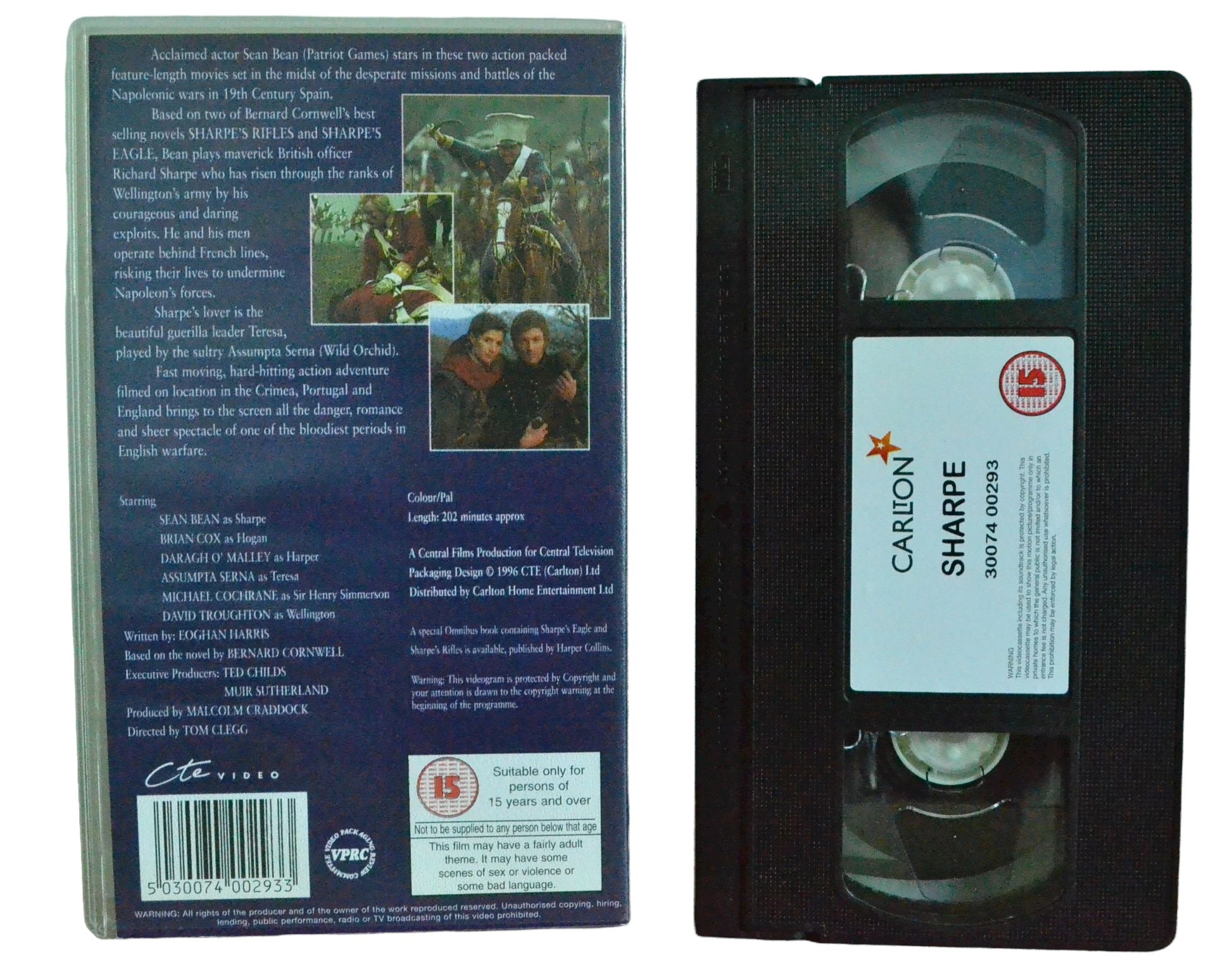 Sharpe - (Sharpe's Rifles and Sharpe's Eagle) - Sean Bean - Carlton - Vintage - Pal VHS-