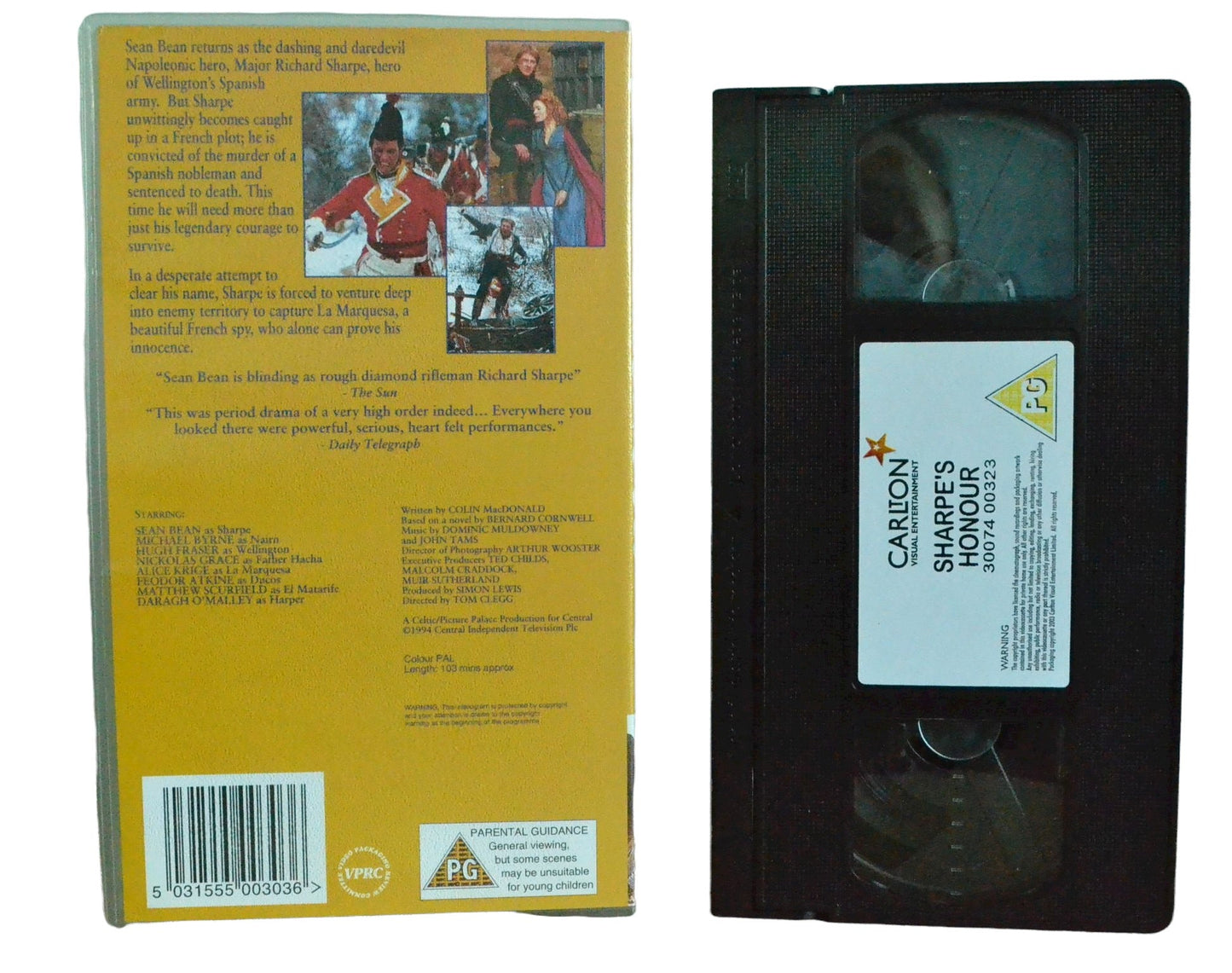 Sharpe's Honour - Sean Bean - Carlton - Vintage - Pal VHS-