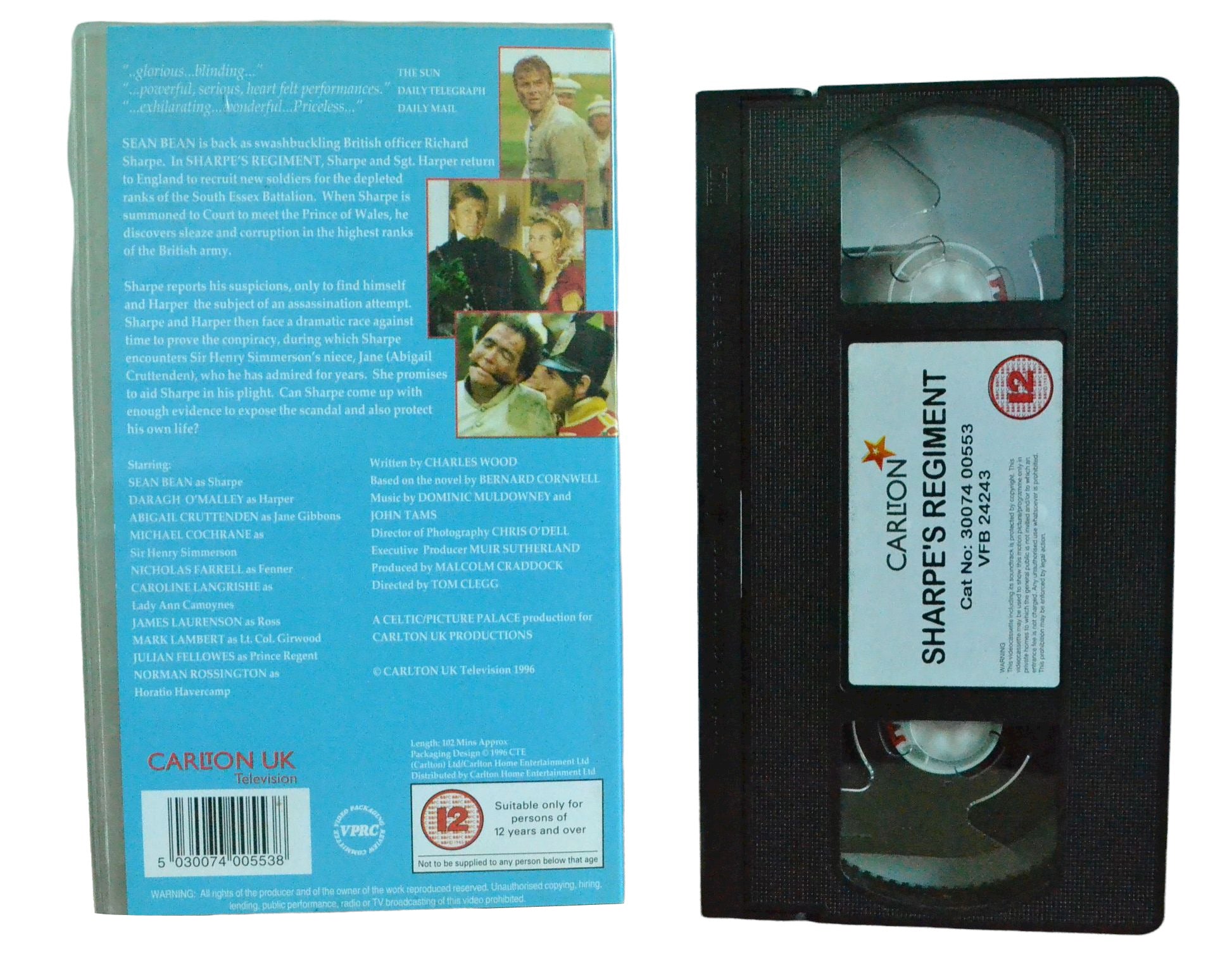 Sharpe's Regiment - Sean Bean - Carlton - Vintage - Pal VHS-