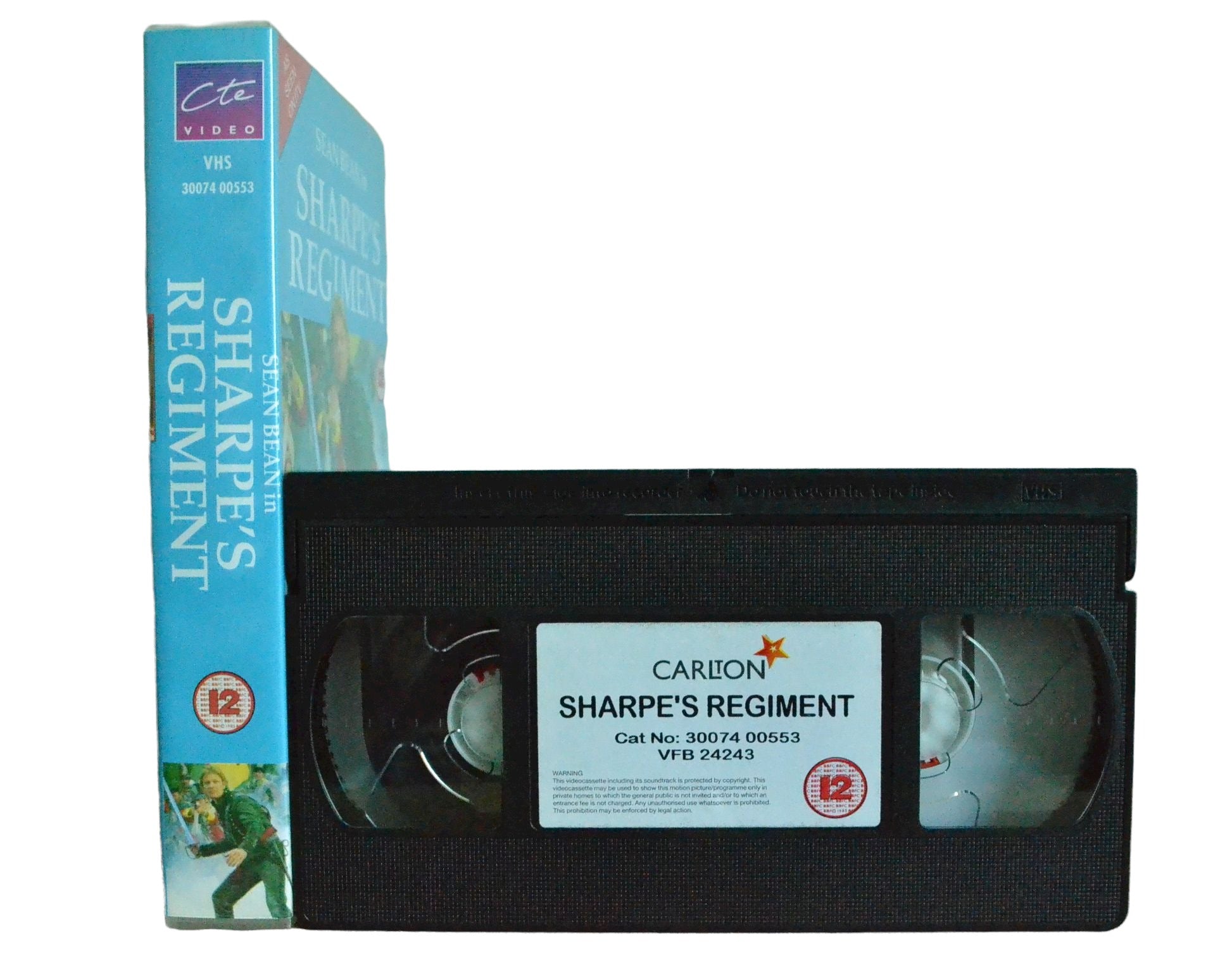 Sharpe's Regiment - Sean Bean - Carlton - Vintage - Pal VHS-