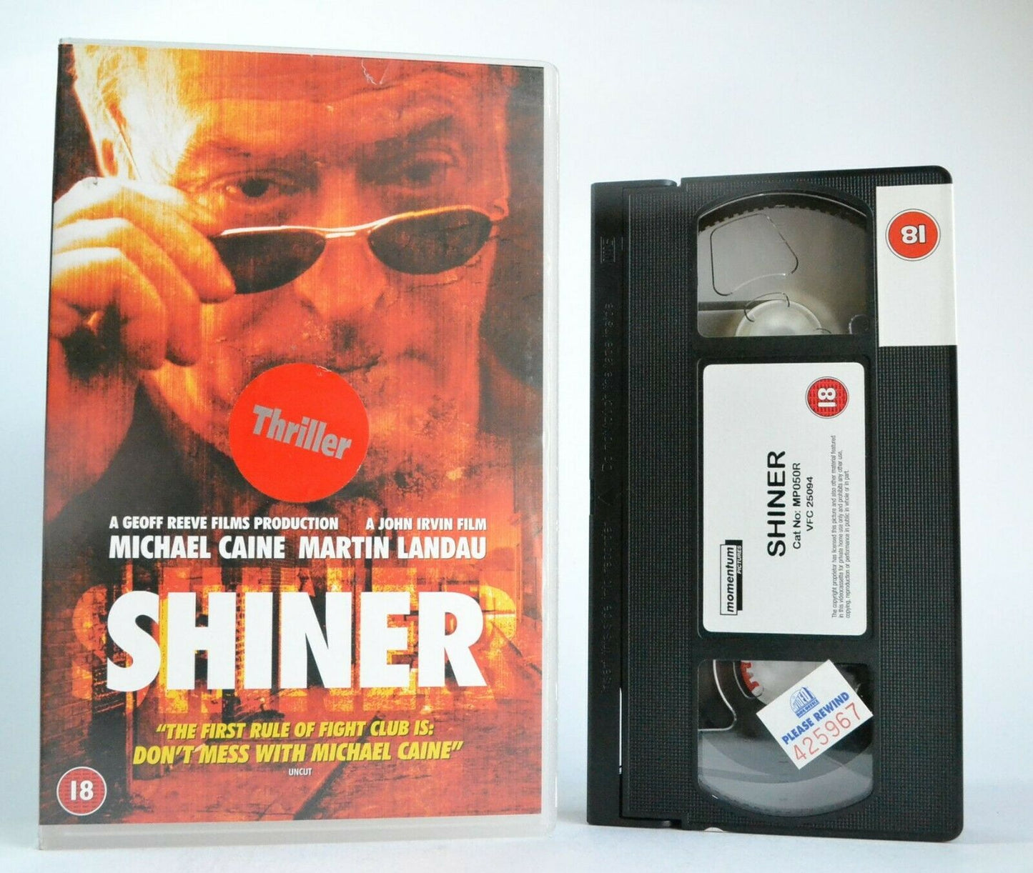 Shiner (2000) - Crime Thriller - Large Box - Michael Caine/Martin Landau - VHS-