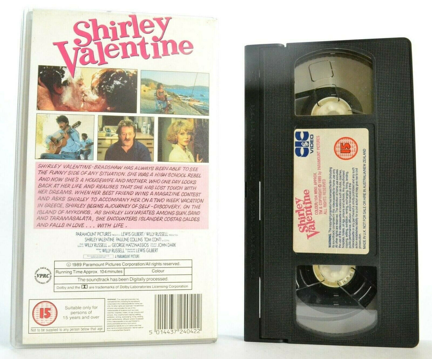 Shirley Valentine: (1989) CIC Video - Situation Comedy - Pauline Collins - VHS-