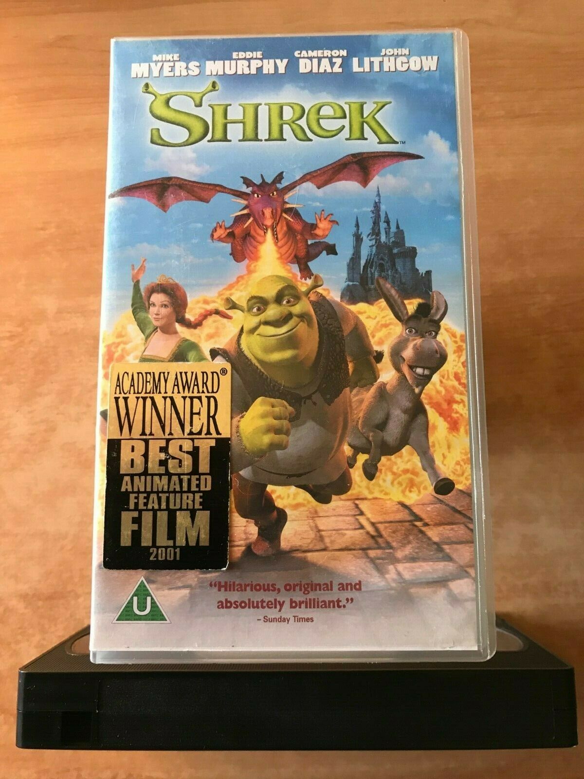 Shrek (2001): Greatest Fairy Tale - Animated - Mike Myers - Children's - Pal VHS-