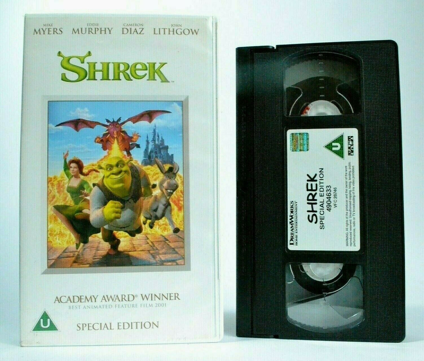 Shrek: Special Edition - Computer Animated - Mike Myers/Cameron Diaz - Pal VHS-