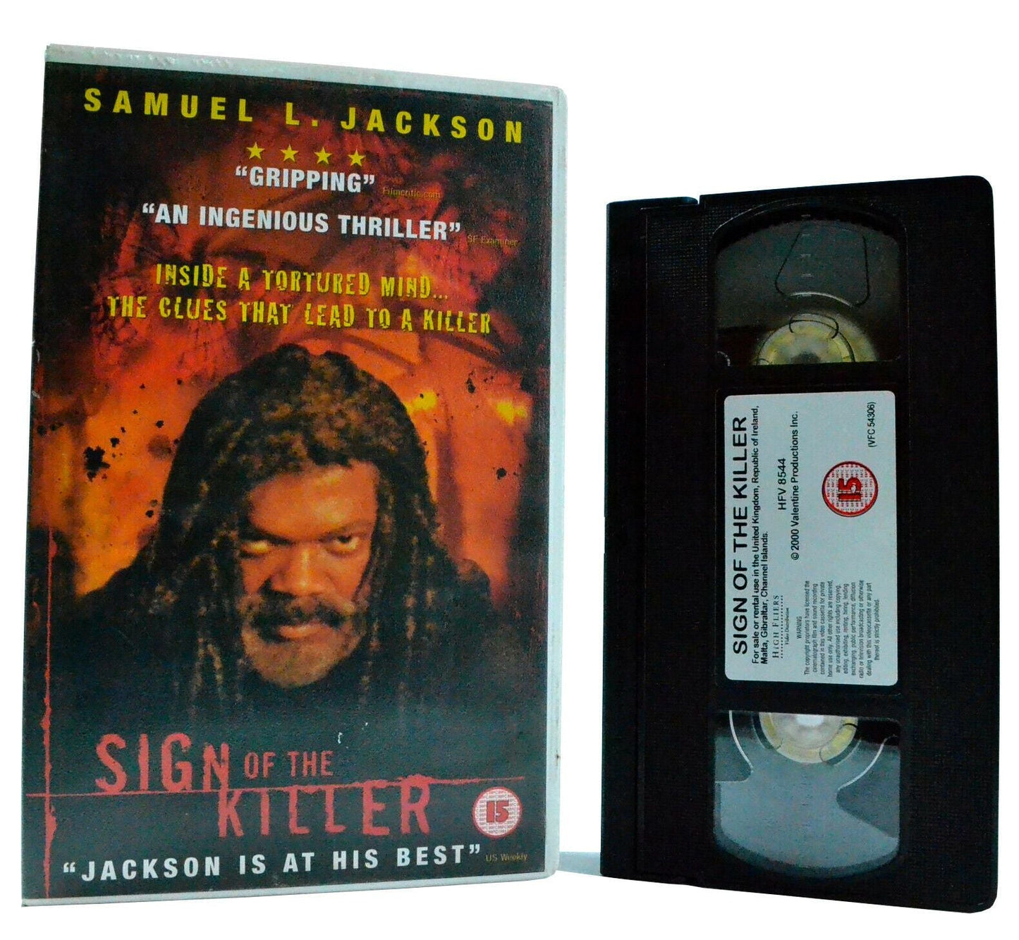 Sign Of The Killer: The Caveman's Valentine - Large Box - S.L.Jackson - Pal VHS-