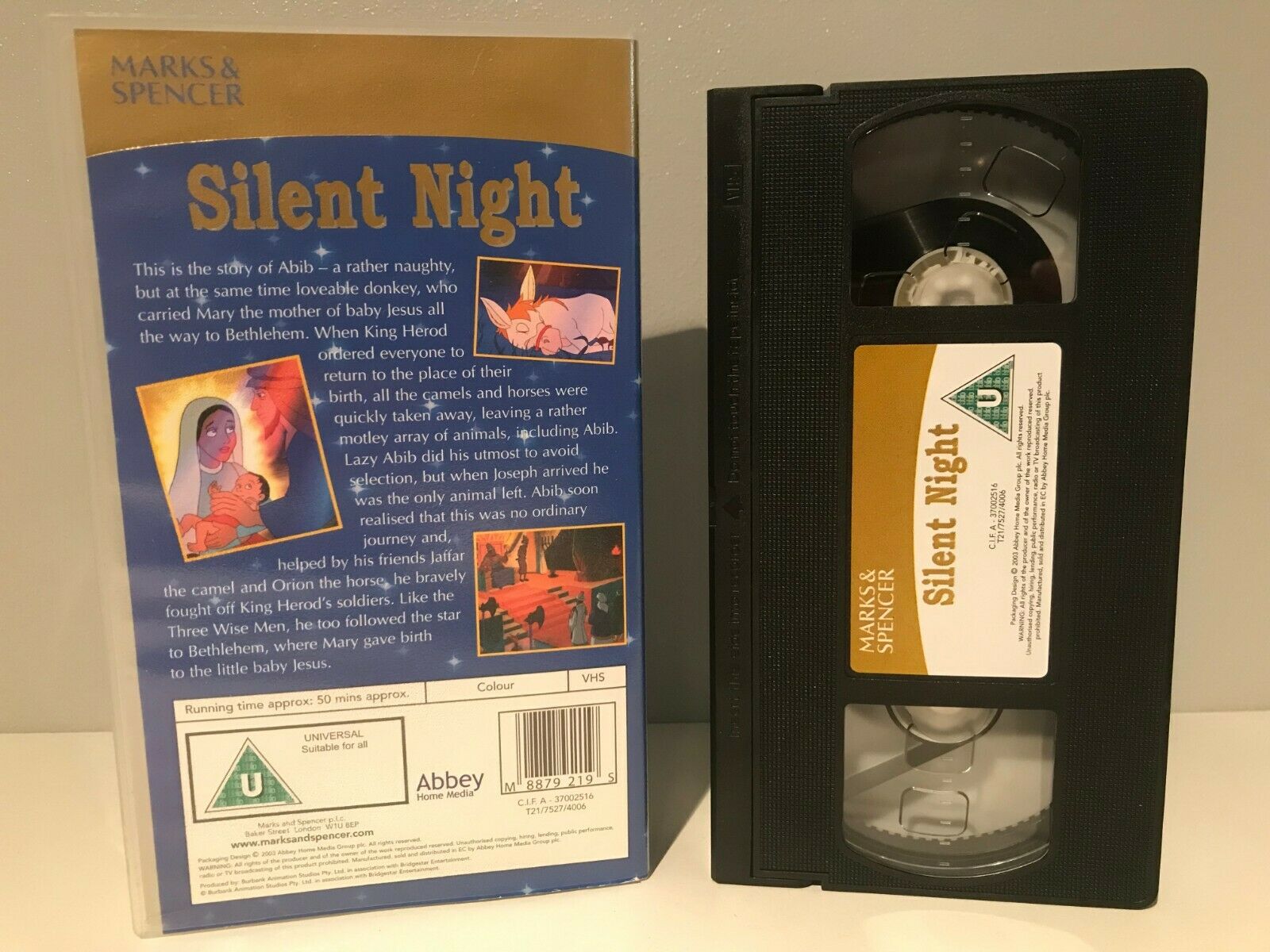 Silent Night [Marks & Spencer] First Christmas Story - Animated - Kids - Pal VHS-